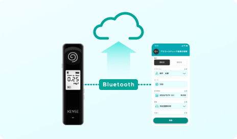 Bluetoothで手軽に連携しクラウドで保存